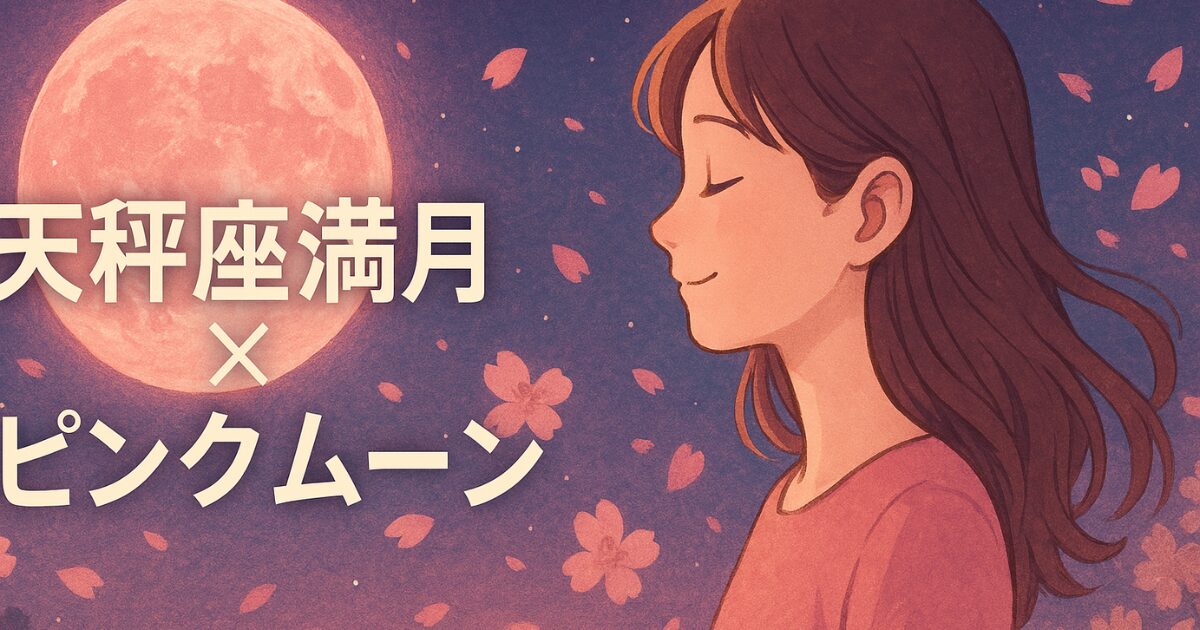 天秤座のピンクムーンが教えてくれる、愛と調和の整え方