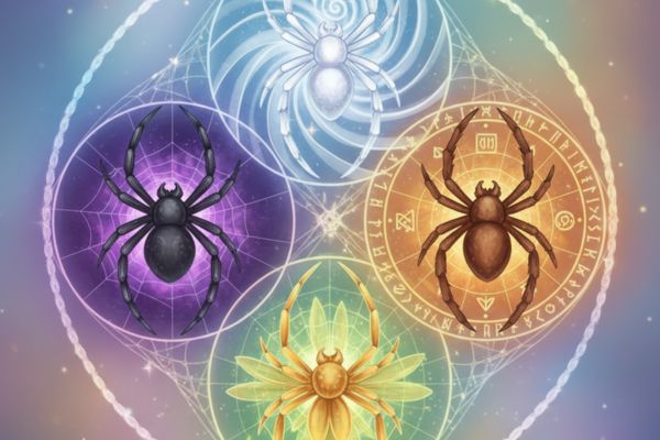 色で変わるクモのスピリチュアルサイン｜白・黒・茶・黄それぞれの意味
