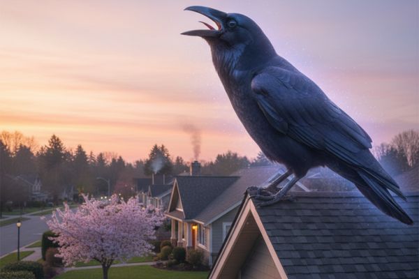家の近くで鳴くカラスの意味