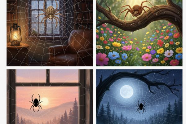 どこでいつ見たかがカギ｜状況別に見るクモのスピリチュアルな意味